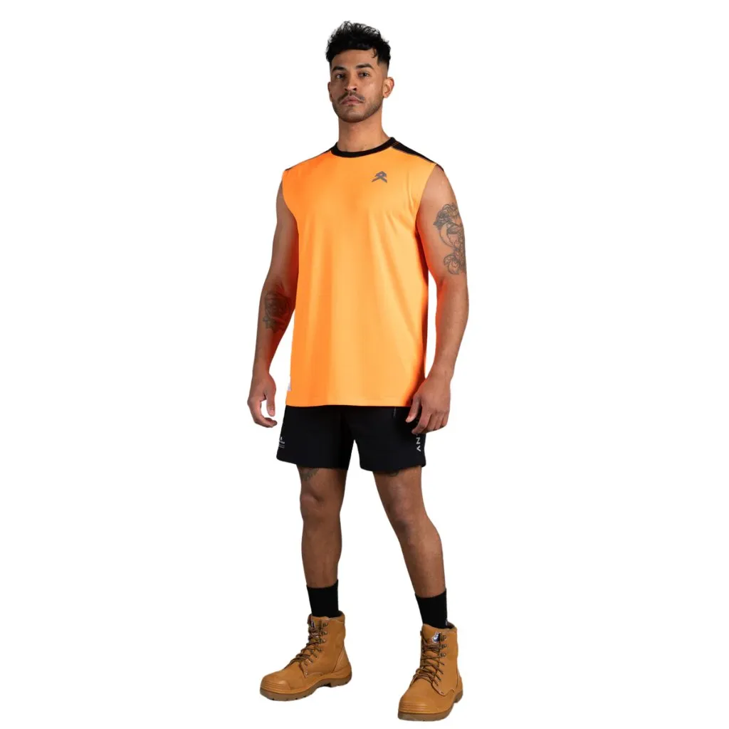 ANTHEM HI VIS PERFORMANCE TANK - ORANGE