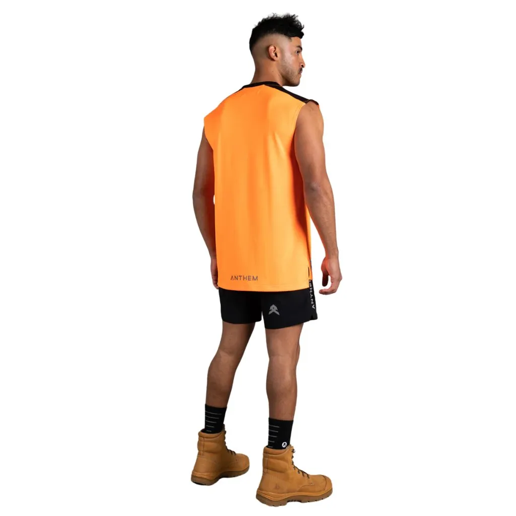 ANTHEM HI VIS PERFORMANCE TANK - ORANGE