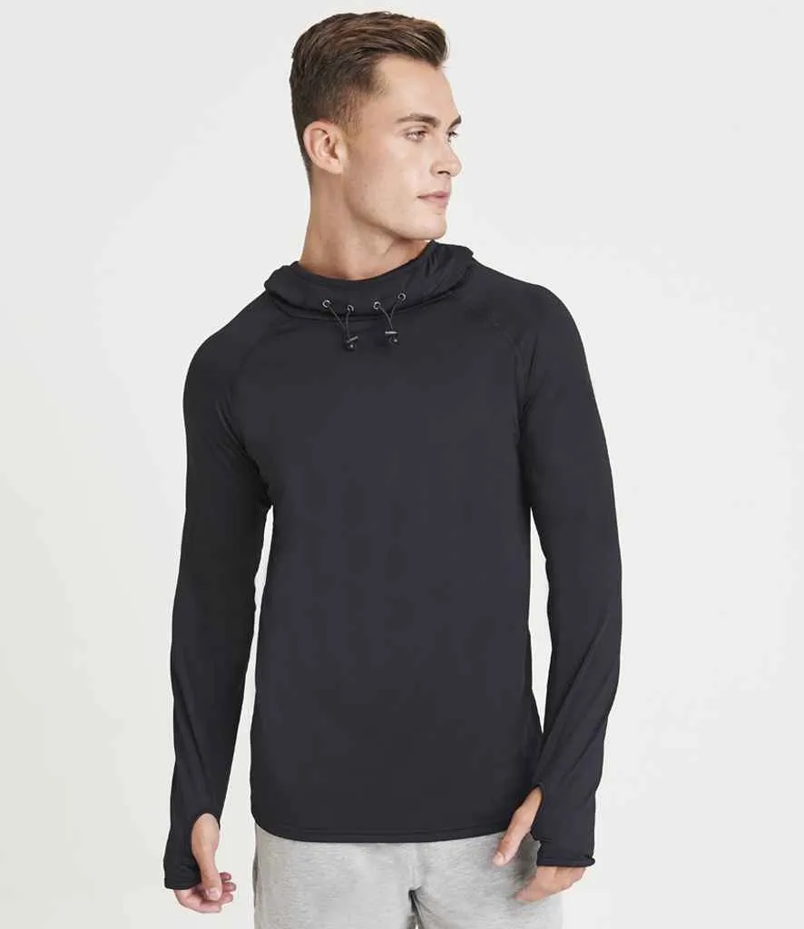 AWDis Cool Cowl Neck Top | Jet Black