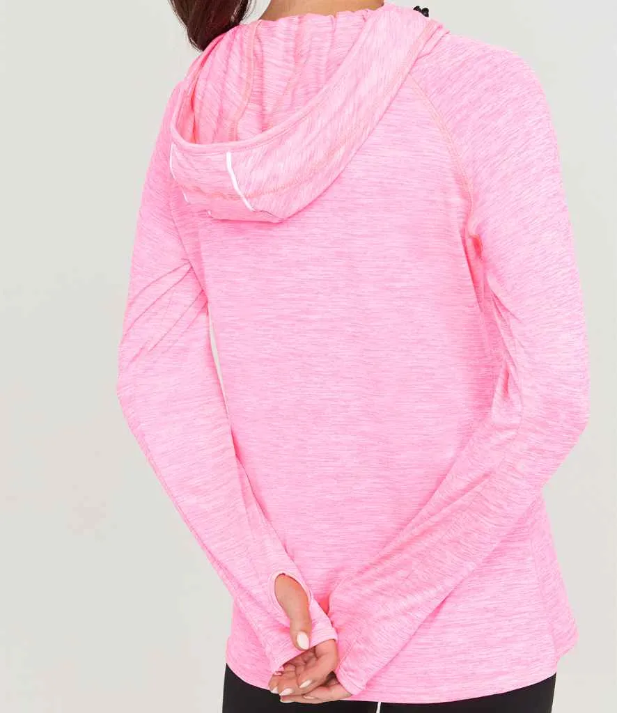 AWDis Ladies Cool Cowl Neck Top | Electric Pink Melange