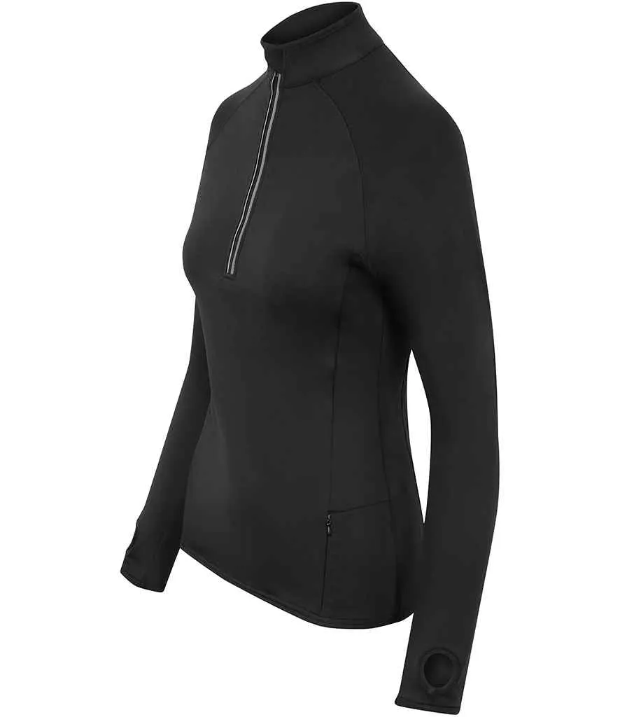 AWDis Ladies Cool-Flex™ Half Zip Top | Jet Black