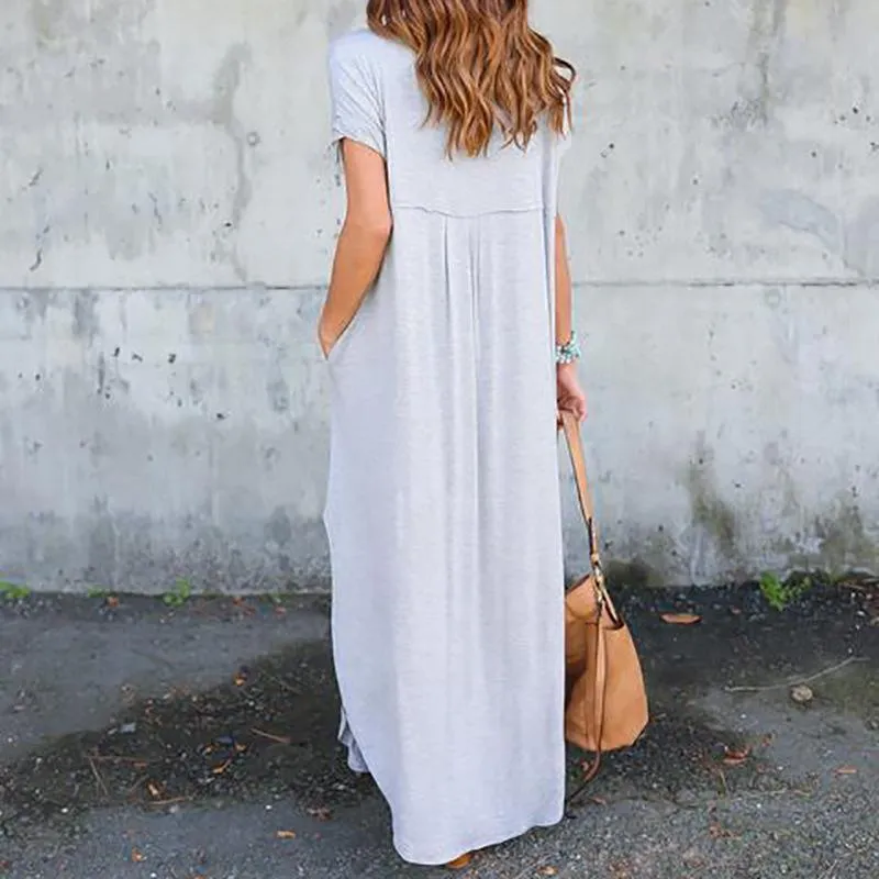 Bohemian Dress - Casual Loose Pocket