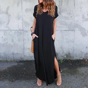 Bohemian Dress - Casual Loose Pocket