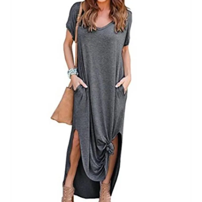 Bohemian Dress - Casual Loose Pocket