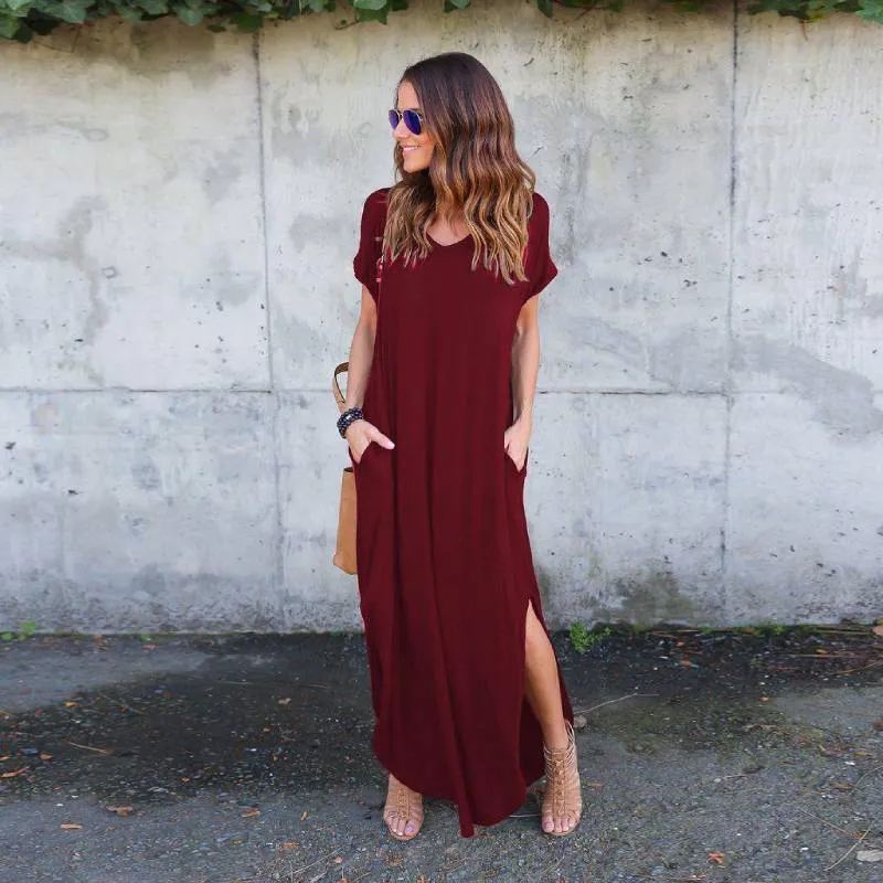 Bohemian Dress - Casual Loose Pocket