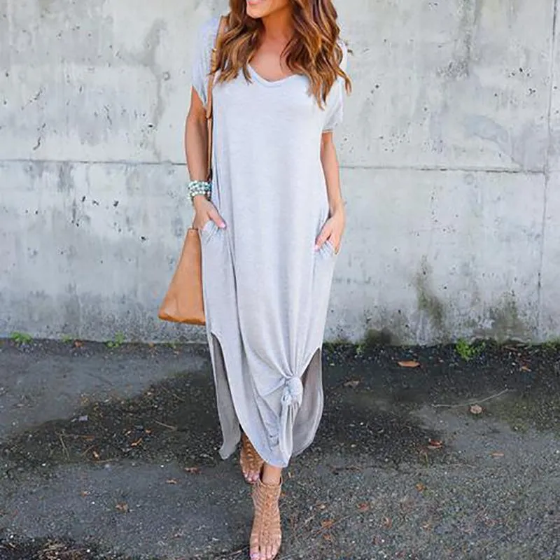 Bohemian Dress - Casual Loose Pocket