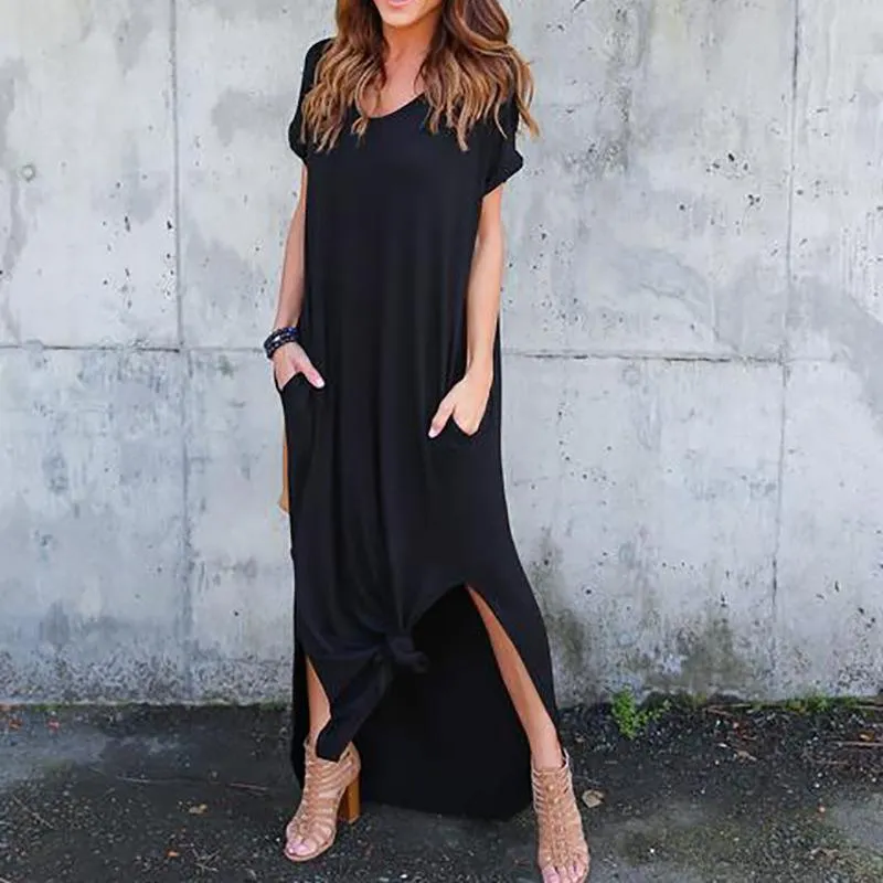 Bohemian Dress - Casual Loose Pocket