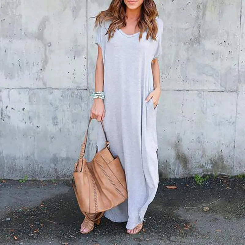 Bohemian Dress - Casual Loose Pocket