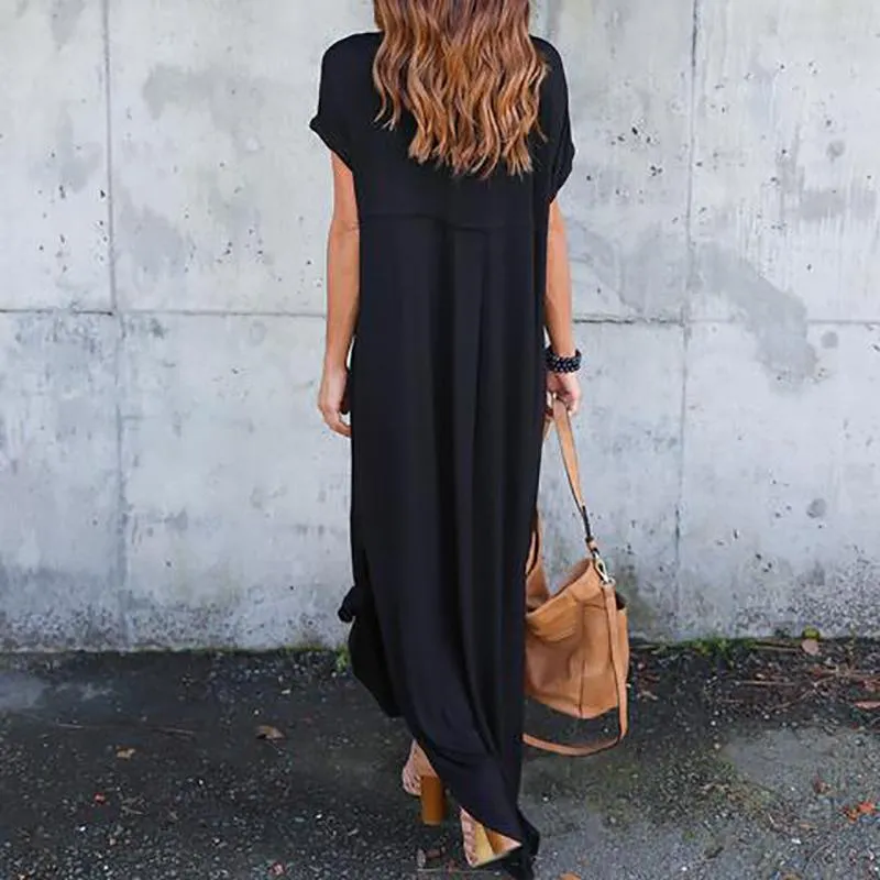 Bohemian Dress - Casual Loose Pocket