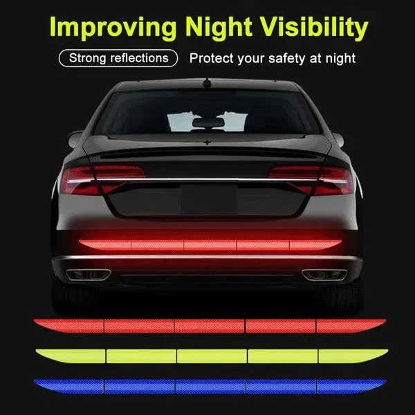 Car Sticker Reflective Warning Safety Tape Anti Collision Warning Reflective Sticker for Automobile Trunk Night Reflective