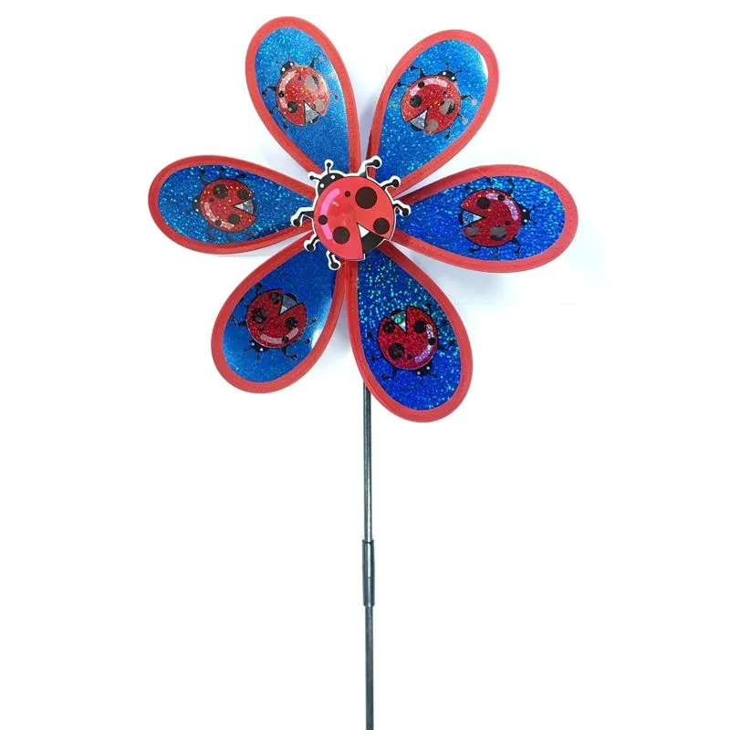 Garden Reflective Windmill Ladybird Design