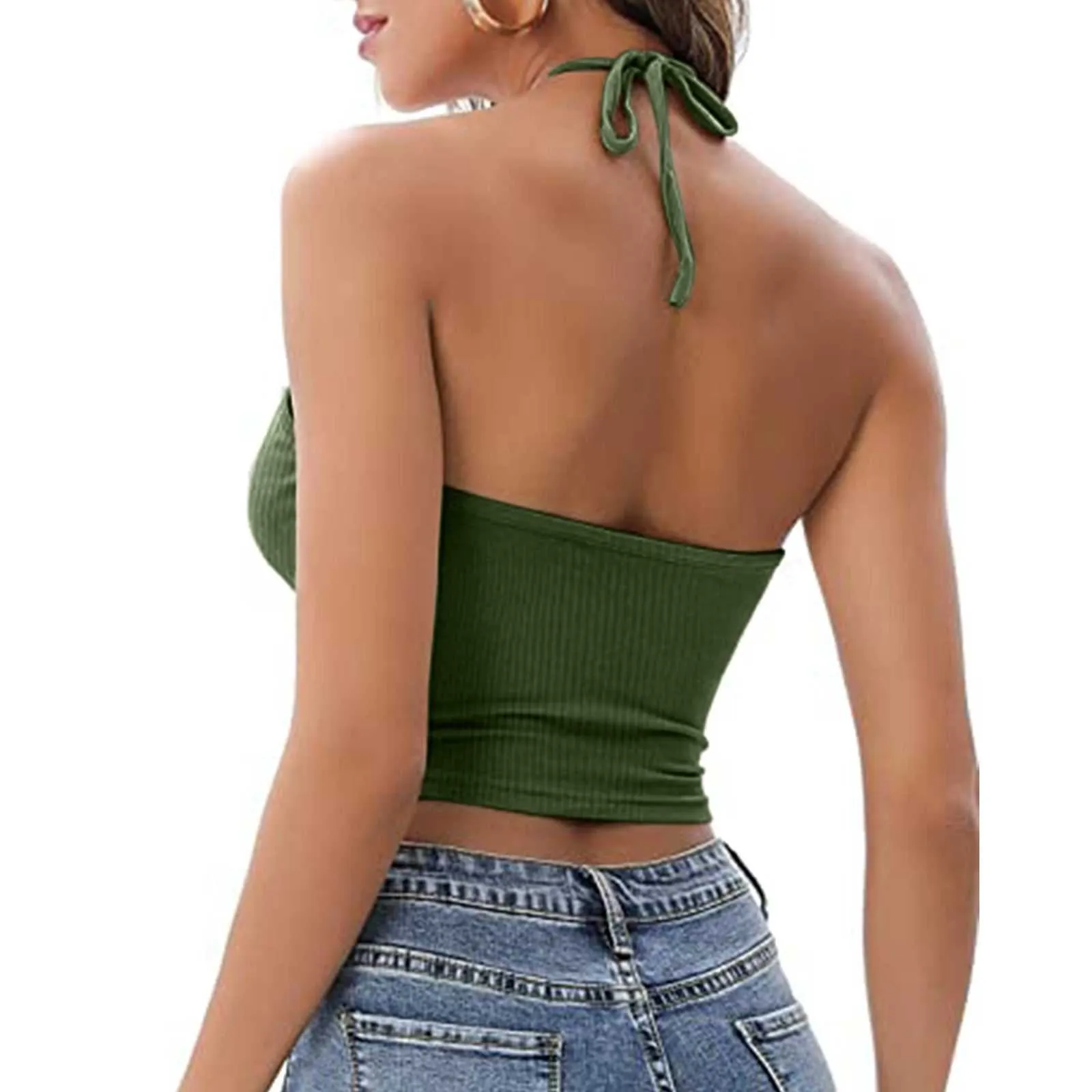 Halter Vest Women Summer  Hollow Tops