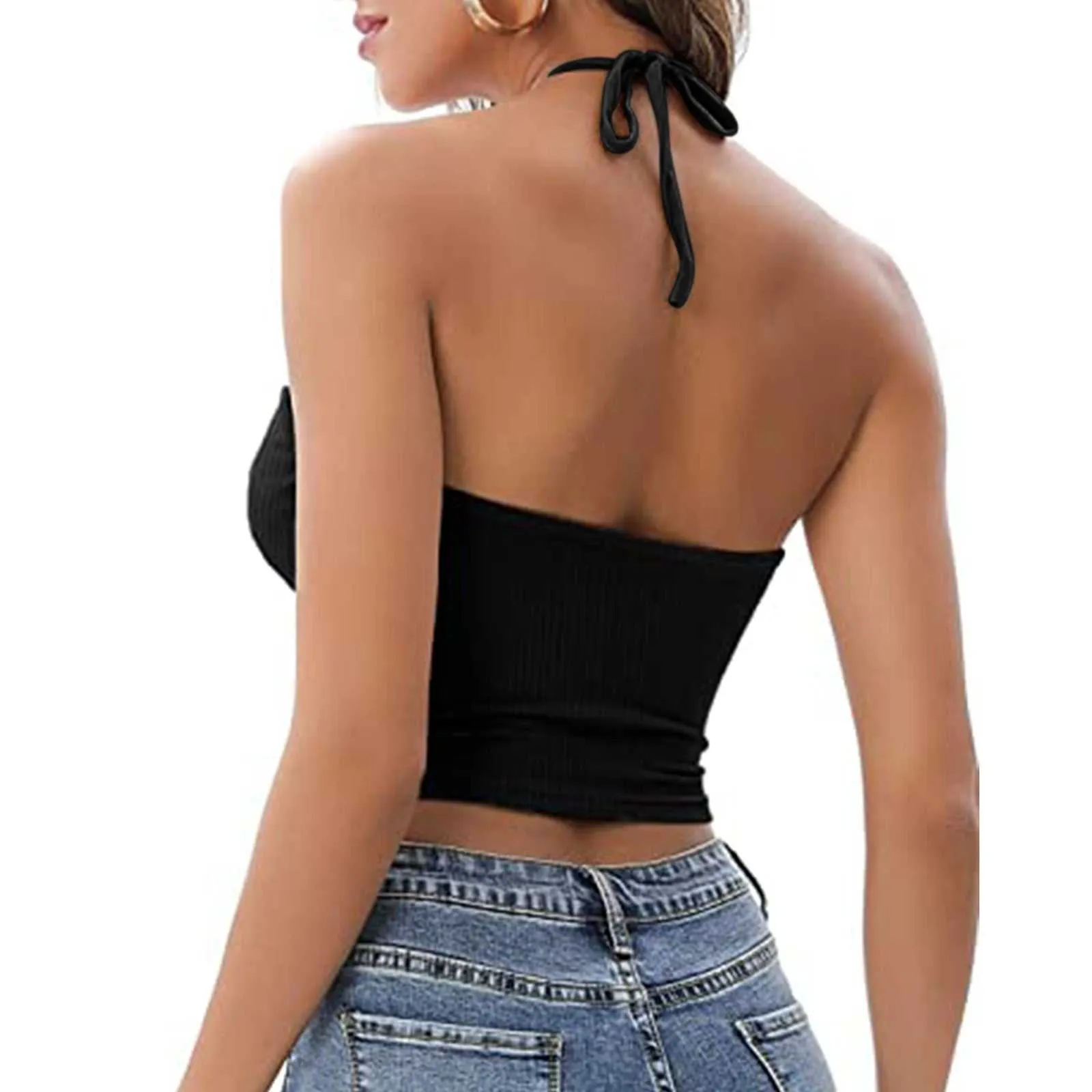 Halter Vest Women Summer  Hollow Tops