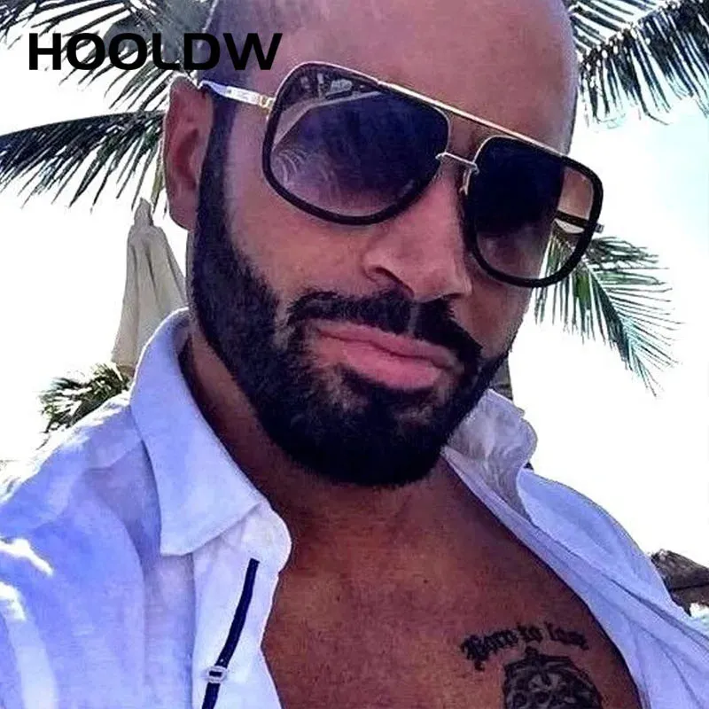 HOOLDW Luxury Oversize Square Sunglasses Men Women Big Frame Outdoor Sports Shades Sun Glasses Driving Goggles Glasses UV400