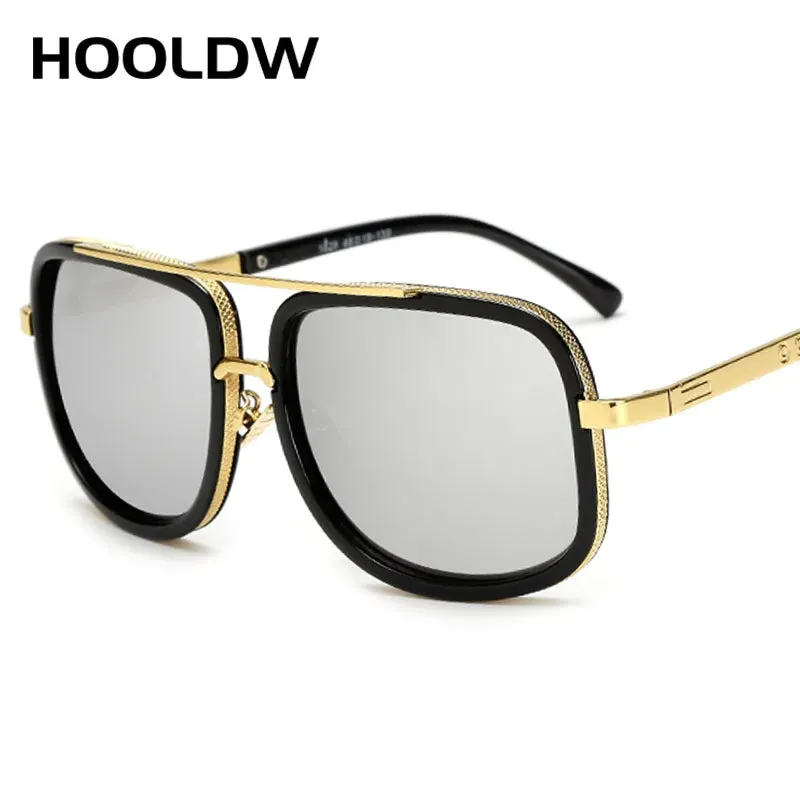 HOOLDW Men Oversized Polarized Sunglasses Big Frame Square Square Sun Glasses Men Women Outdoor Sports Climbing Goggles Eyewear