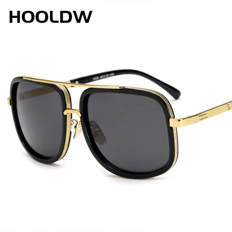 HOOLDW Men Oversized Polarized Sunglasses Big Frame Square Square Sun Glasses Men Women Outdoor Sports Climbing Goggles Eyewear