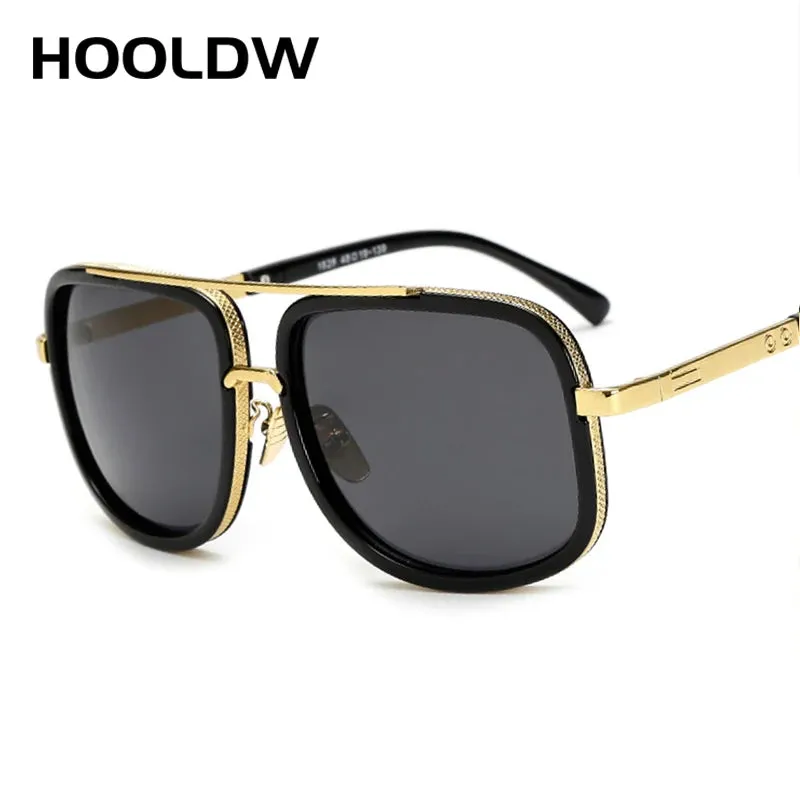 HOOLDW Oversize Square Sunglasses Superstar Luxury Polarized Sun Glasses Men Women Outdoor Sports Driving Shades Glasses UV400