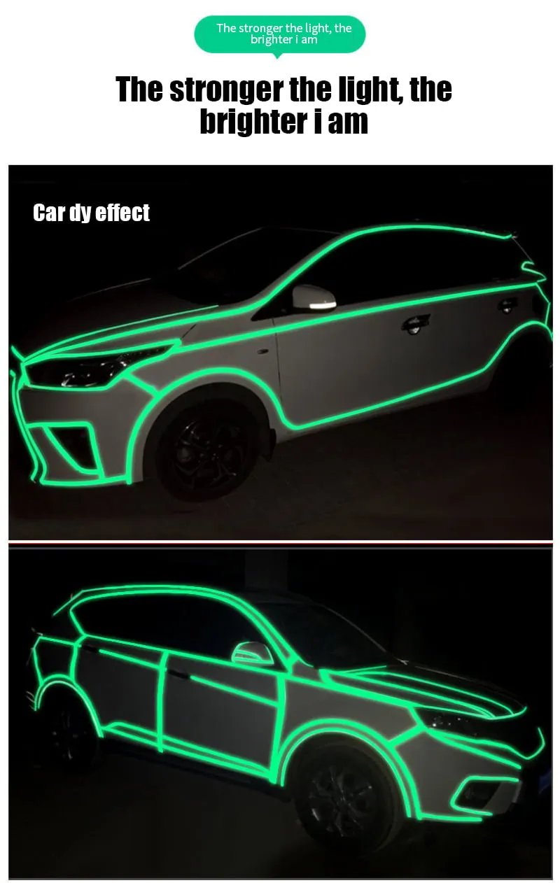 Luminous Tape Self-adhesive Night Vision Glow In Dark Safety Warning Reflective Sticker Home Decorations Tape Adhesive