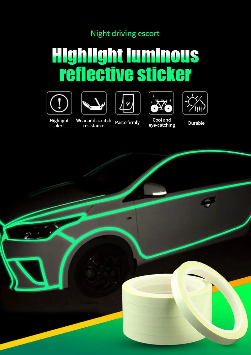 Luminous Tape Self-adhesive Night Vision Glow In Dark Safety Warning Reflective Sticker Home Decorations Tape Adhesive