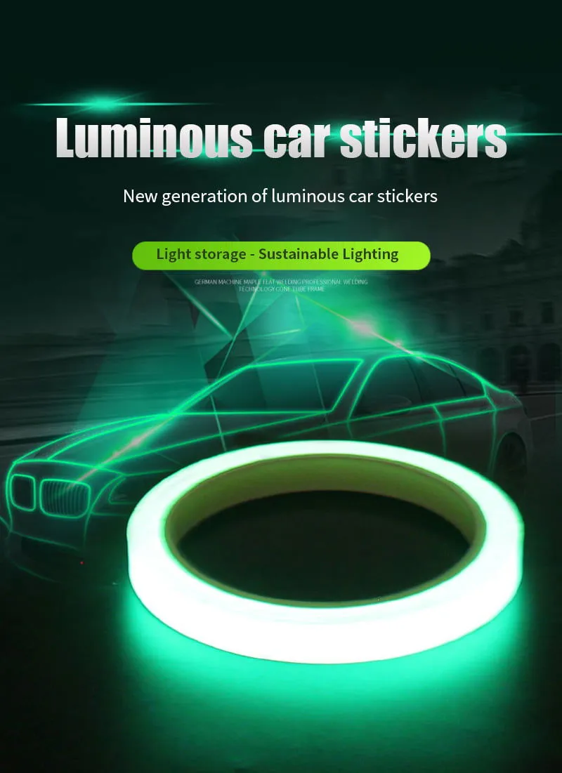 Luminous Tape Self-adhesive Night Vision Glow In Dark Safety Warning Reflective Sticker Home Decorations Tape Adhesive