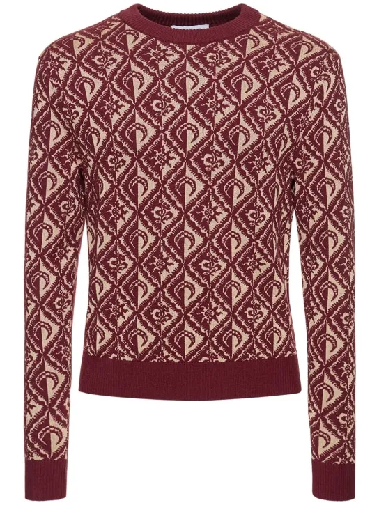 Marine Serre   Moon Diamant knit crewneck sweater 
