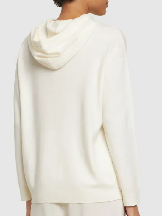 Max Mara   Pamir logo wool knit hoodie 