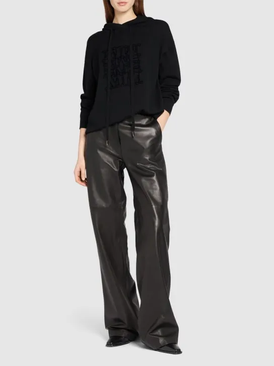 Max Mara   Pamir logo wool knit hoodie 