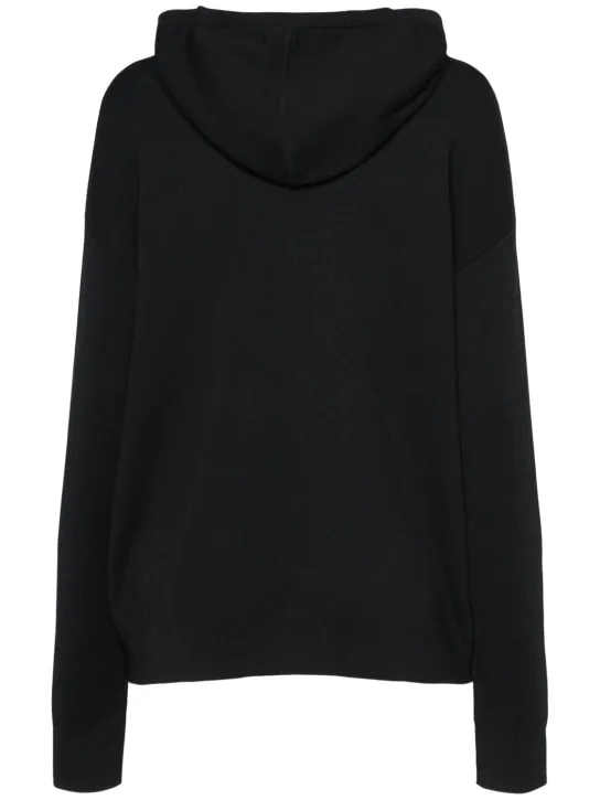 Max Mara   Pamir logo wool knit hoodie 