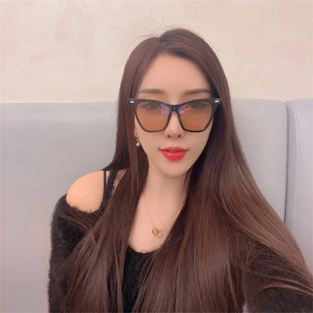 Oversized Cat Eye Sunglasses 2024 Women Shades Trending Men Gradient Sun Glasses Shades UV400 Glasses Goggles