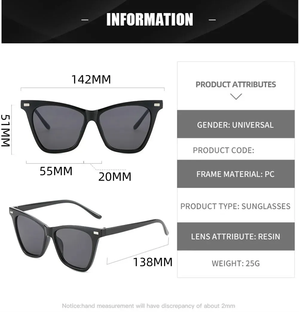 Oversized Cat Eye Sunglasses 2024 Women Shades Trending Men Gradient Sun Glasses Shades UV400 Glasses Goggles