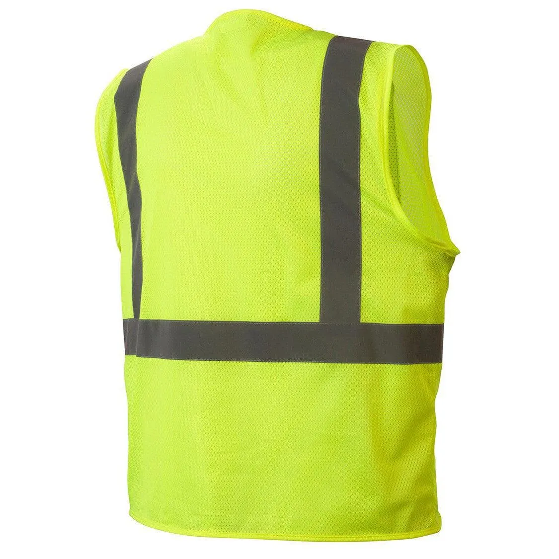 Pyramex RVHLM2910 Type R Class 2 Hi-Vis Lime Mesh Safety Vest