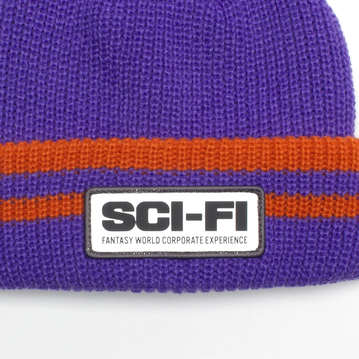 Reflective Patch Striped Beanie