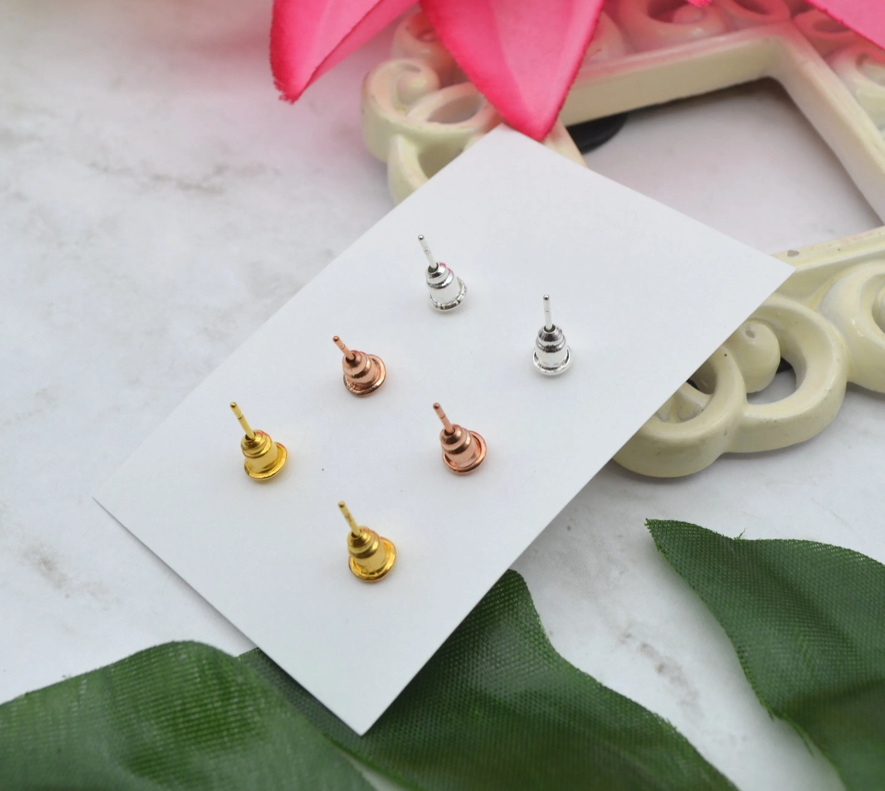 SALE Mixed Metal Mermaid Stud Earring Set - 3 Pack