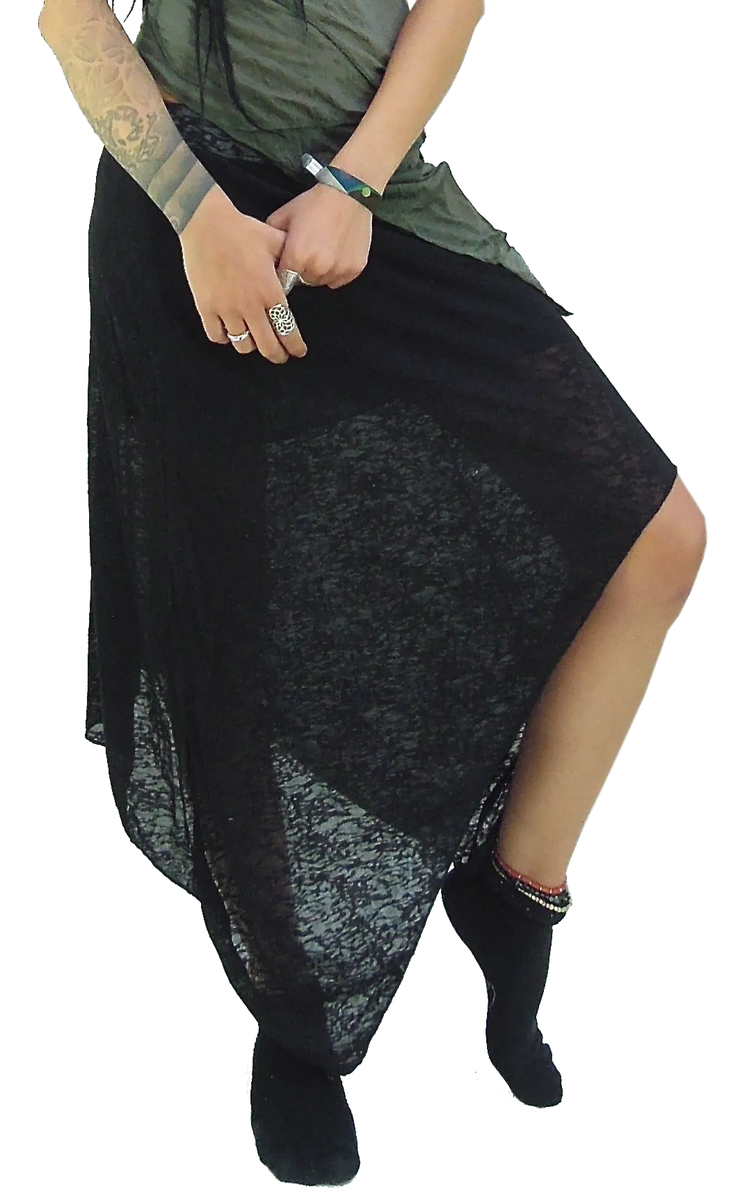 Sheer Boho Gypsy Skirt