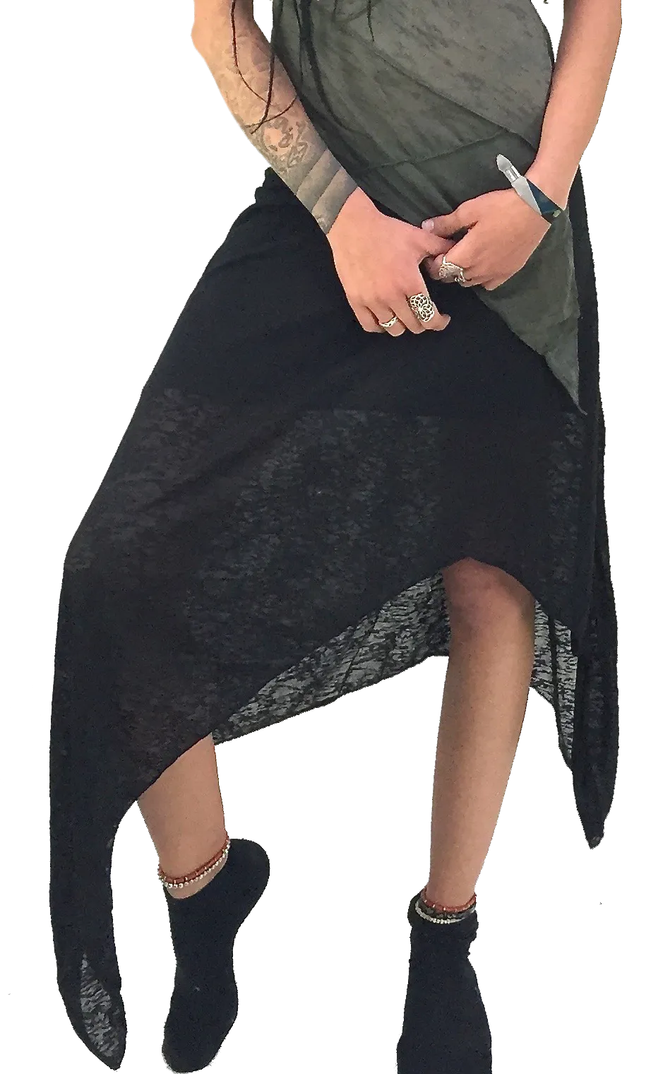 Sheer Boho Gypsy Skirt