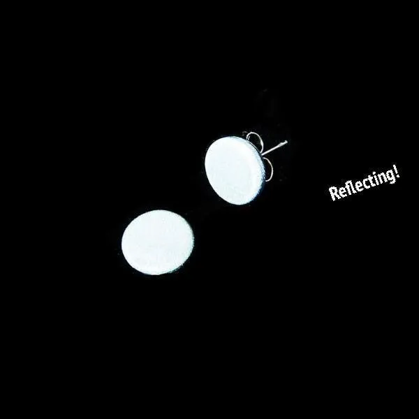 Spotlight Earrings, Reflective Quick Silver