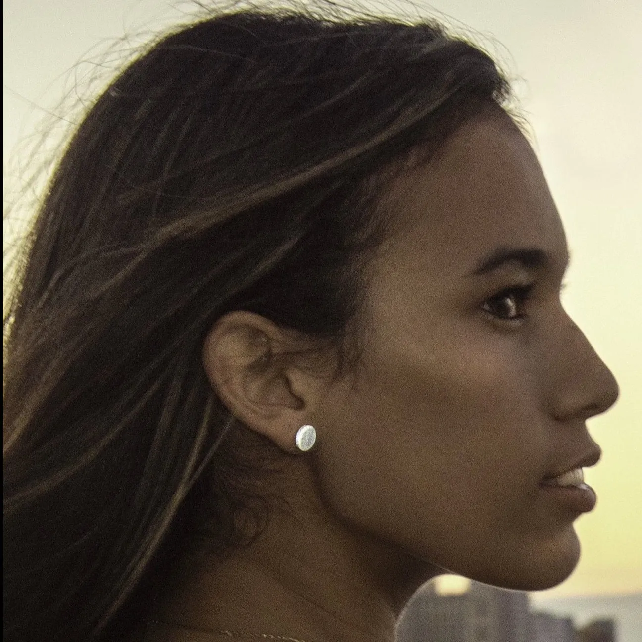 Spotlight Earrings, Reflective Quick Silver