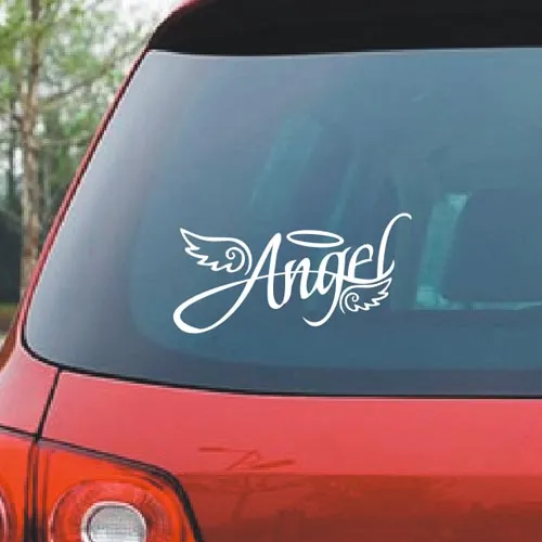 style: 30x13cm, Color: White - Angel Wings Reflective Sticker