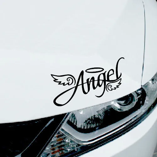 style: 35x15cm, Color: Black - Angel Wings Reflective Sticker