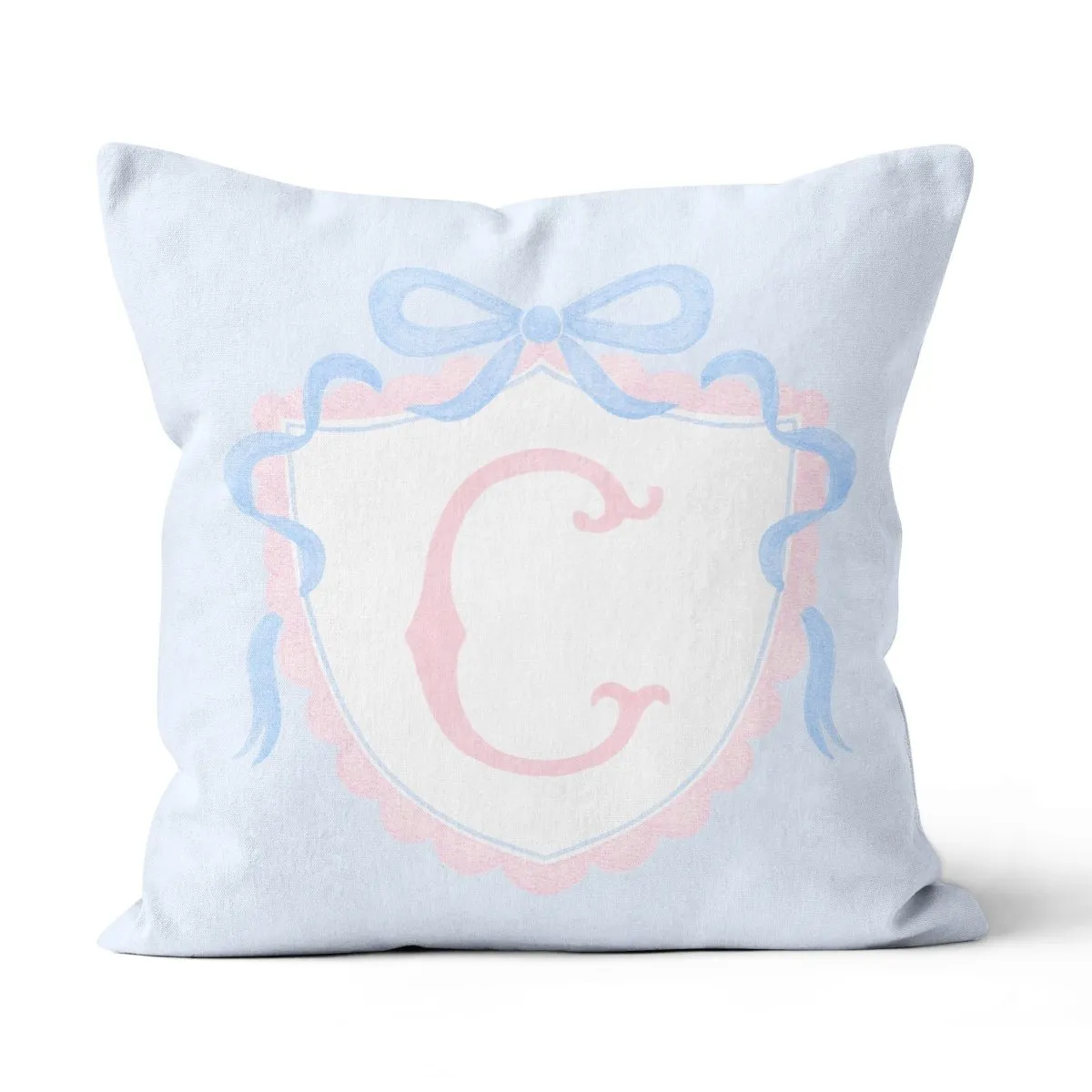 Throw Pillow | Preppy Heirloom Crest