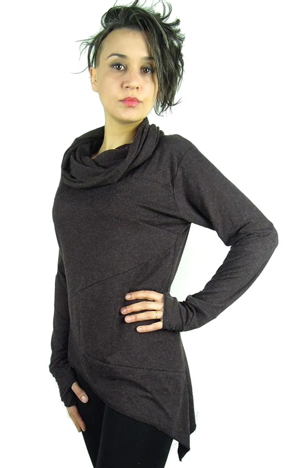 Turtleneck Poloneck Sweater Hoody