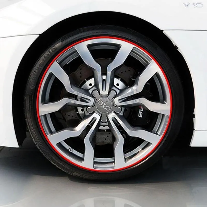 Wheel Hub Decal Sticker Reflective Stripes for 16/17/18 in Motorcycle & Car Rims