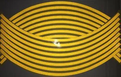 Wheel Hub Decal Sticker Reflective Stripes for 16/17/18 in Motorcycle & Car Rims
