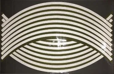 Wheel Hub Decal Sticker Reflective Stripes for 16/17/18 in Motorcycle & Car Rims