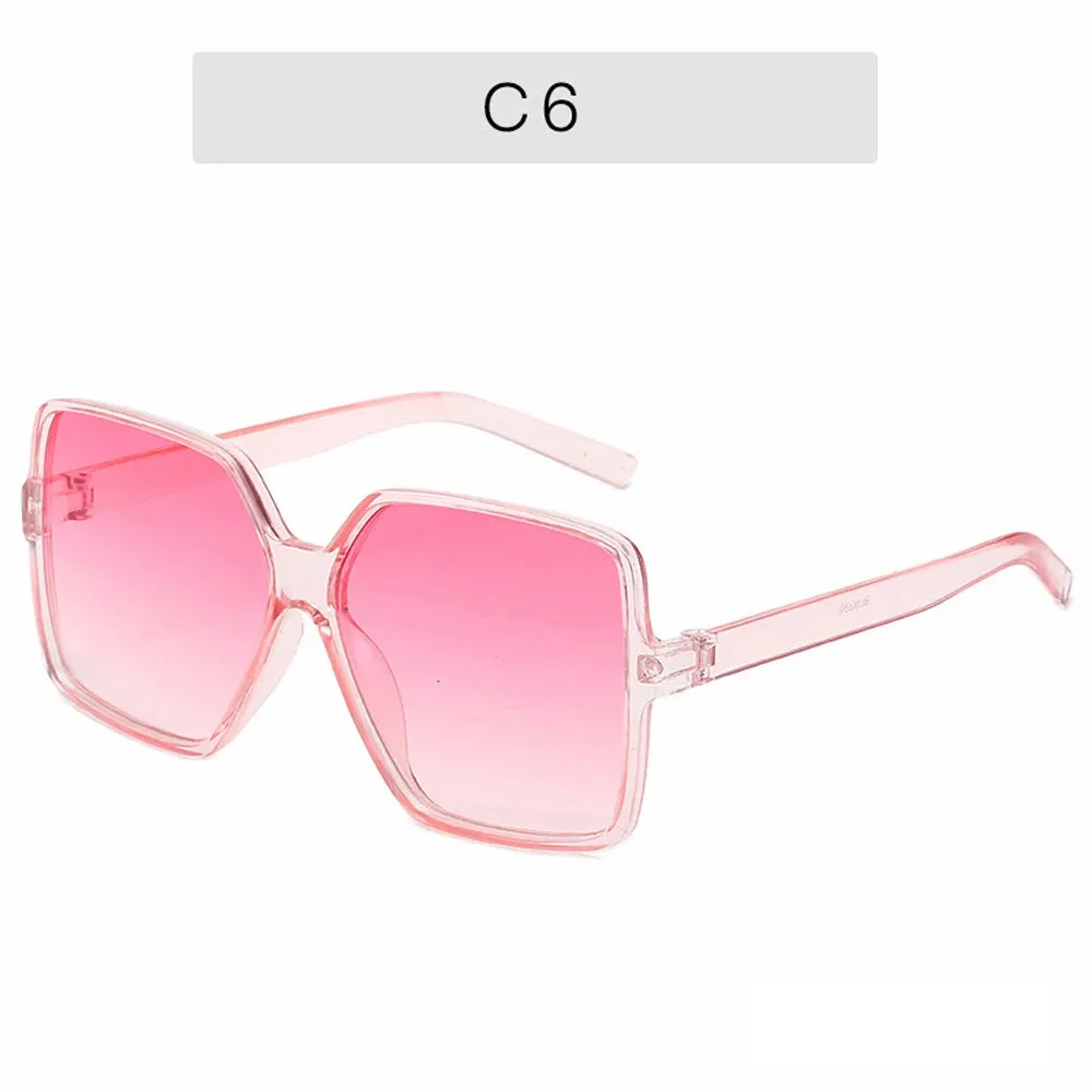 Women Sunglasses Retro Oversized Full Frame Sun Glasses Female Anti-reflective Gradient Eyeglasses Men Big Driving Google UV400