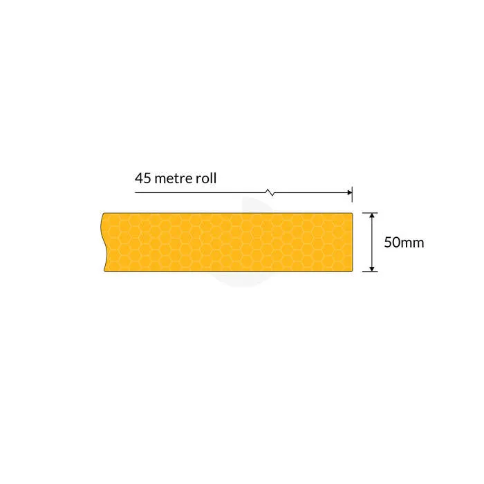 Yellow Reflective Tape 50mm Class 1 - 45 Metre Roll