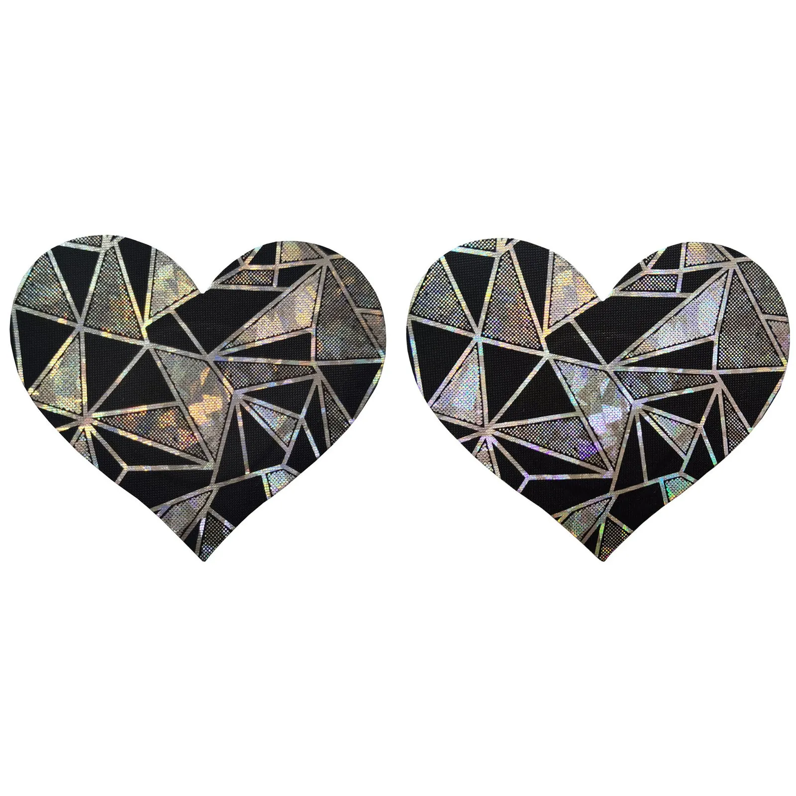 Yomorio 3 Pack Black Reflective Pasties Geometric Nippe Covers Pasties